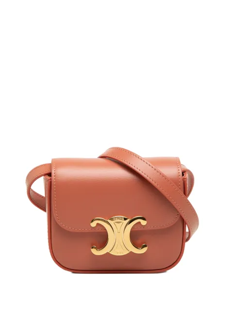 Celine Pre-Owned bandolera Triomphe mini de piel de becerro brillante 2023