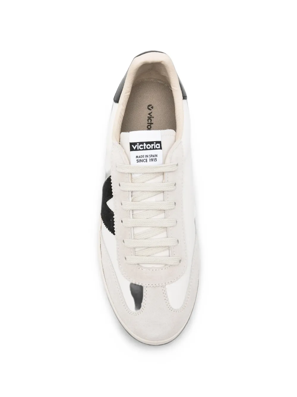 Victoria logo-patch panelled sneakers Wit