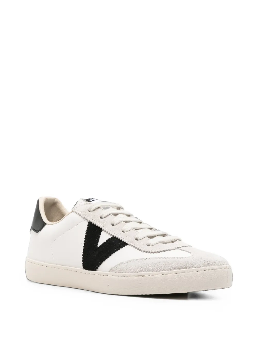 Victoria logo-patch panelled sneakers Wit