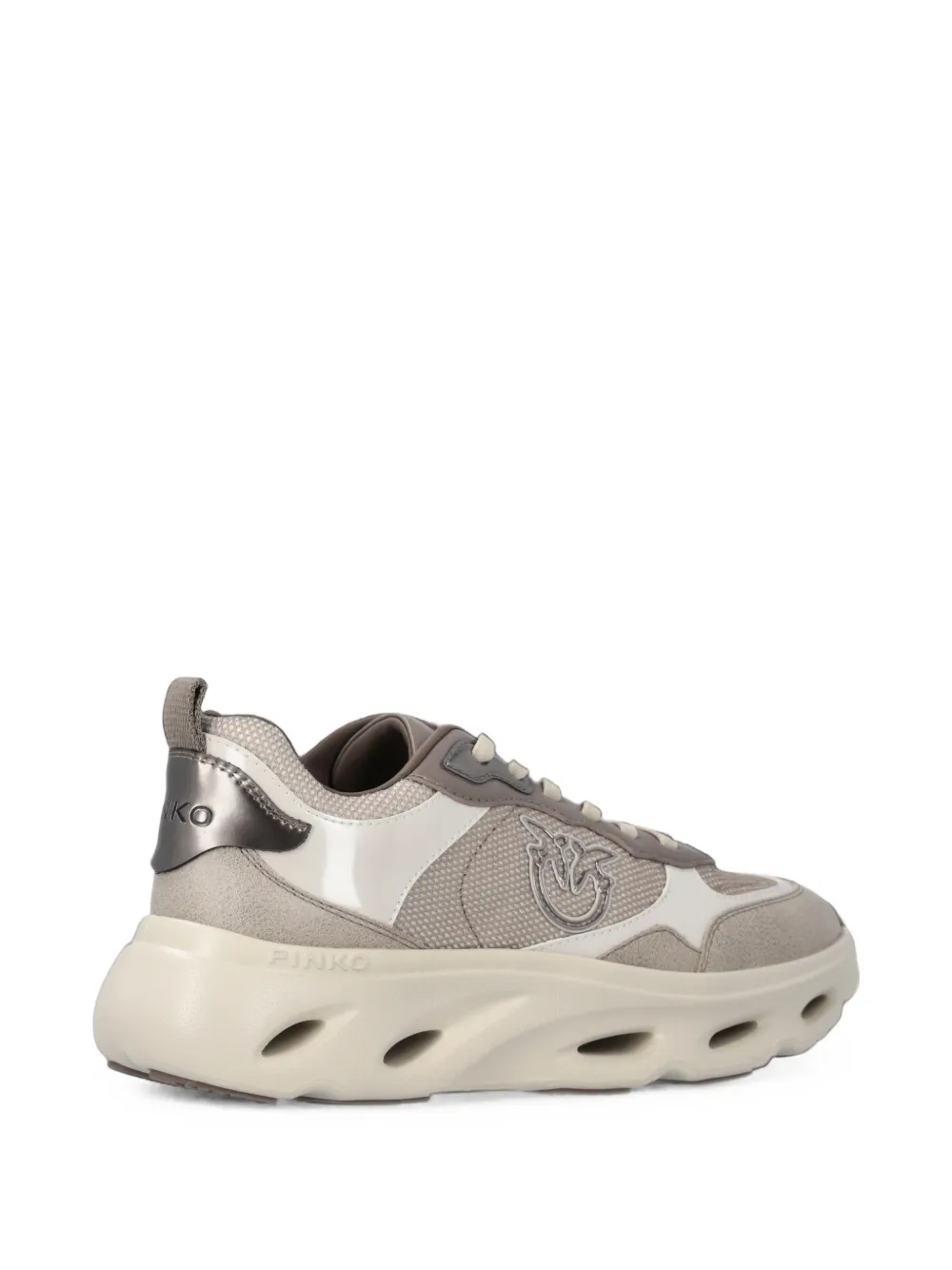 PINKO logo-plaque chunky sneakers Beige
