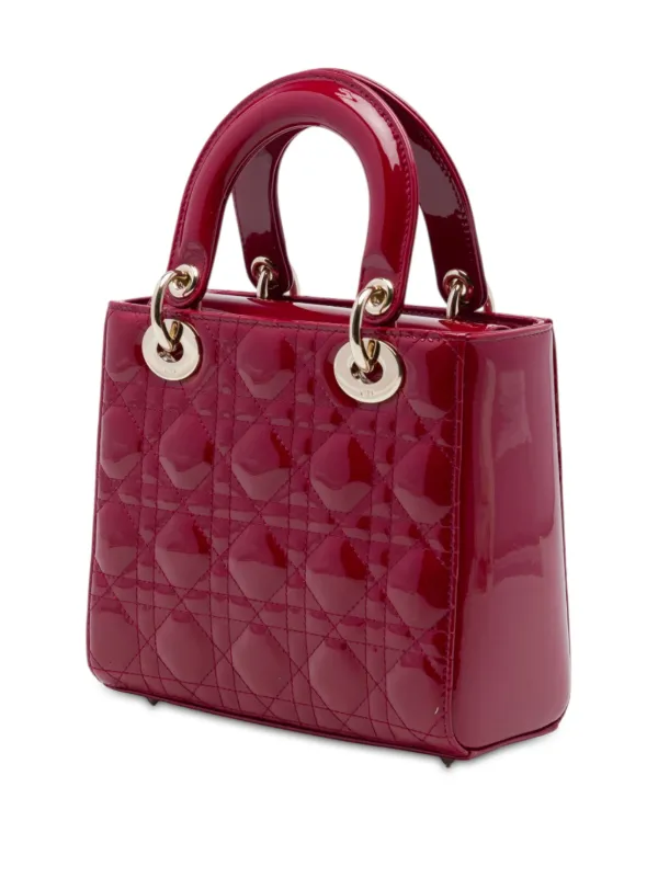 Christian Dior Pre-Owned 2021 スモール パテント カナージュ レディ