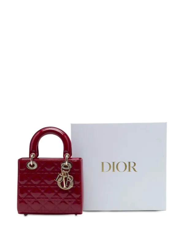 Christian Dior Pre-Owned 2021 スモール パテント カナージュ レディ