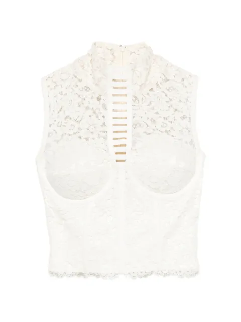 MITILIANE COUTURE lace-panelled corset top