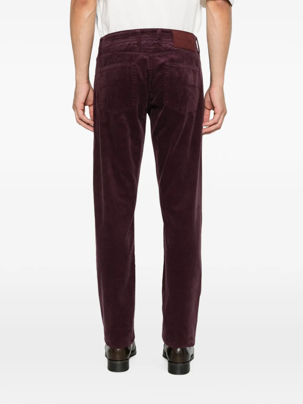 Sartoria Tramarossa Ribfluwelen straight broek Paars