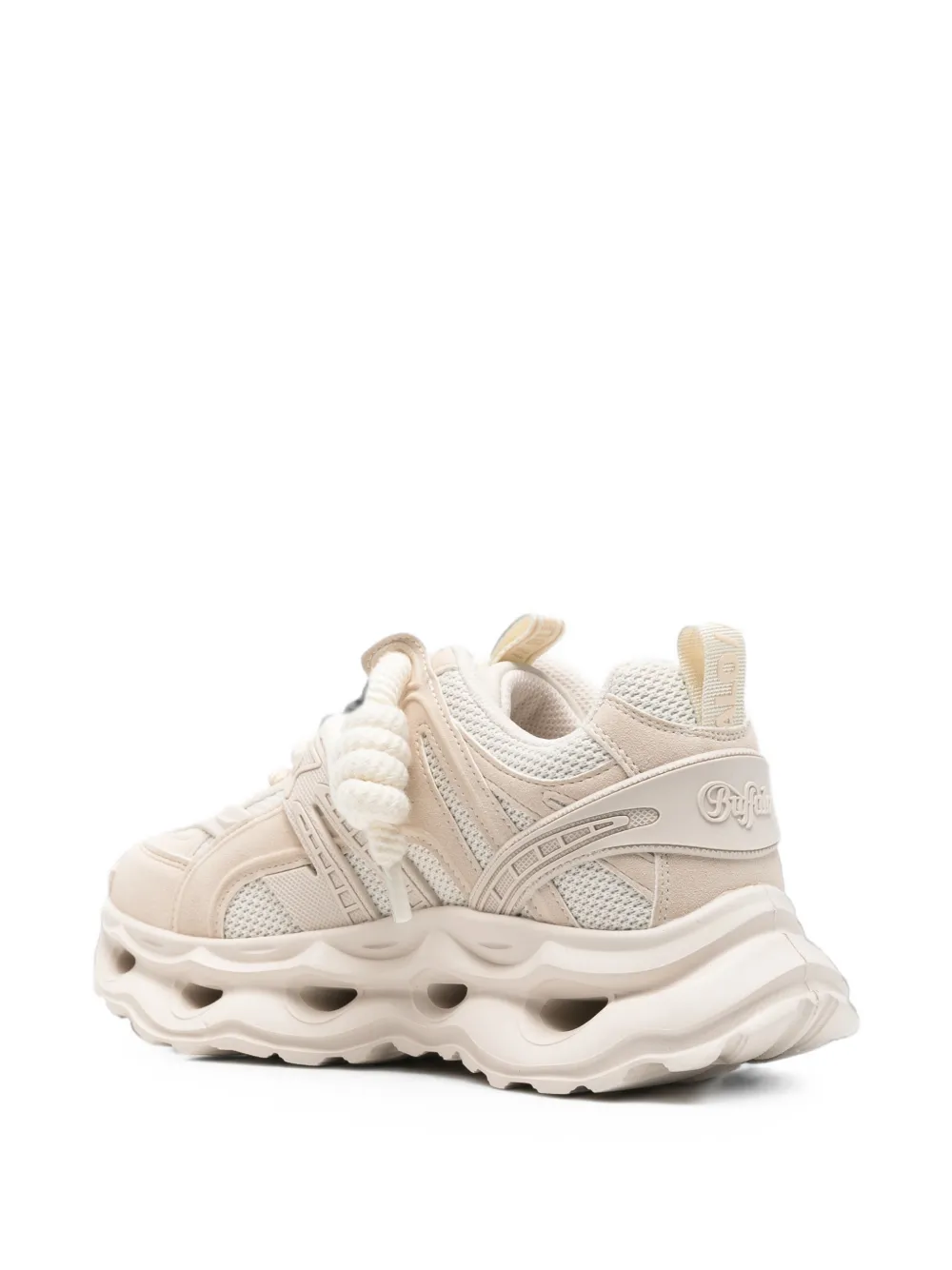 Buffalo Malaga lace chunky rope-lace sneakers Beige