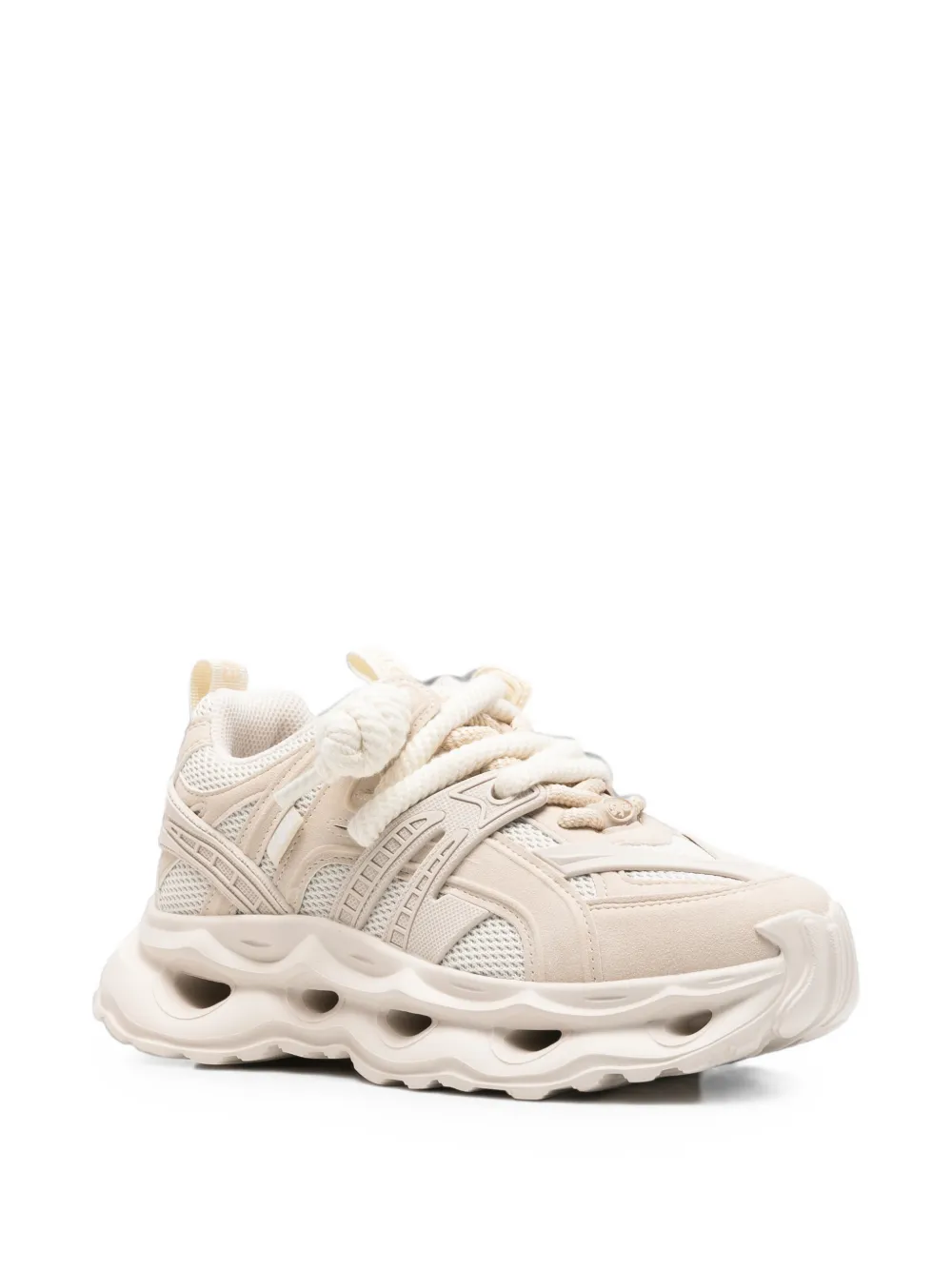 Buffalo Malaga lace chunky rope-lace sneakers Beige
