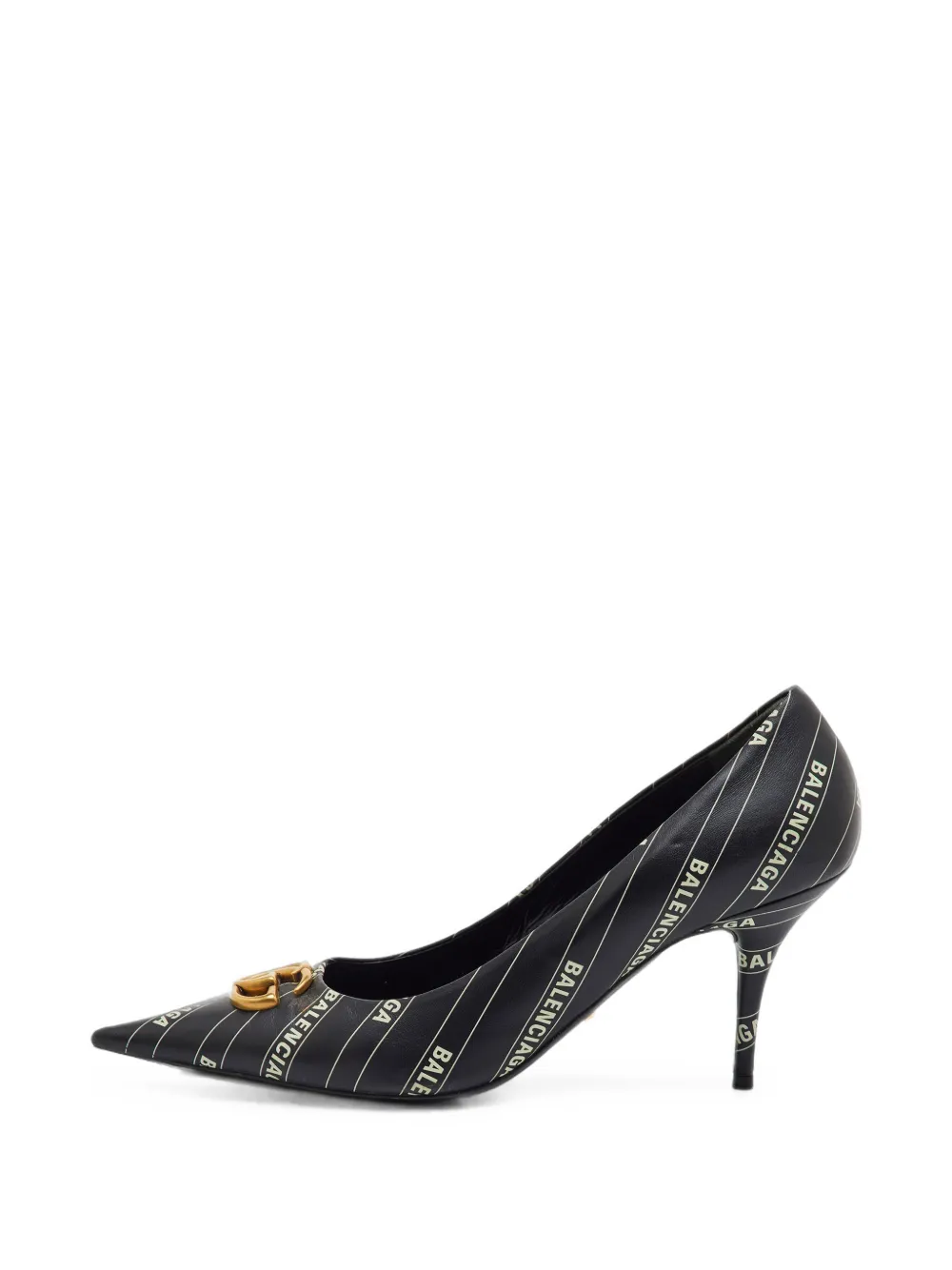 Balenciaga Pre-Owned x Gucci logo-print heeled pumps - Schwarz