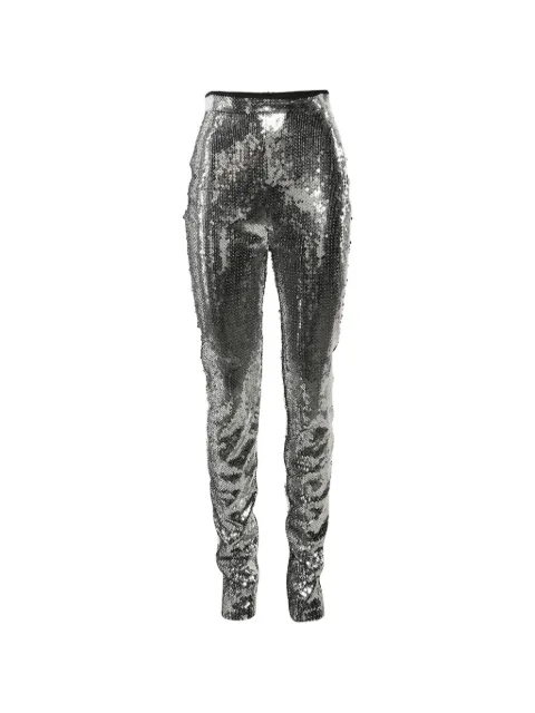 David Koma pantalon slim brodé de sequins