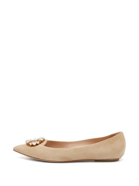 Casadei Vintage crystal-embellished pointed-toe pumps