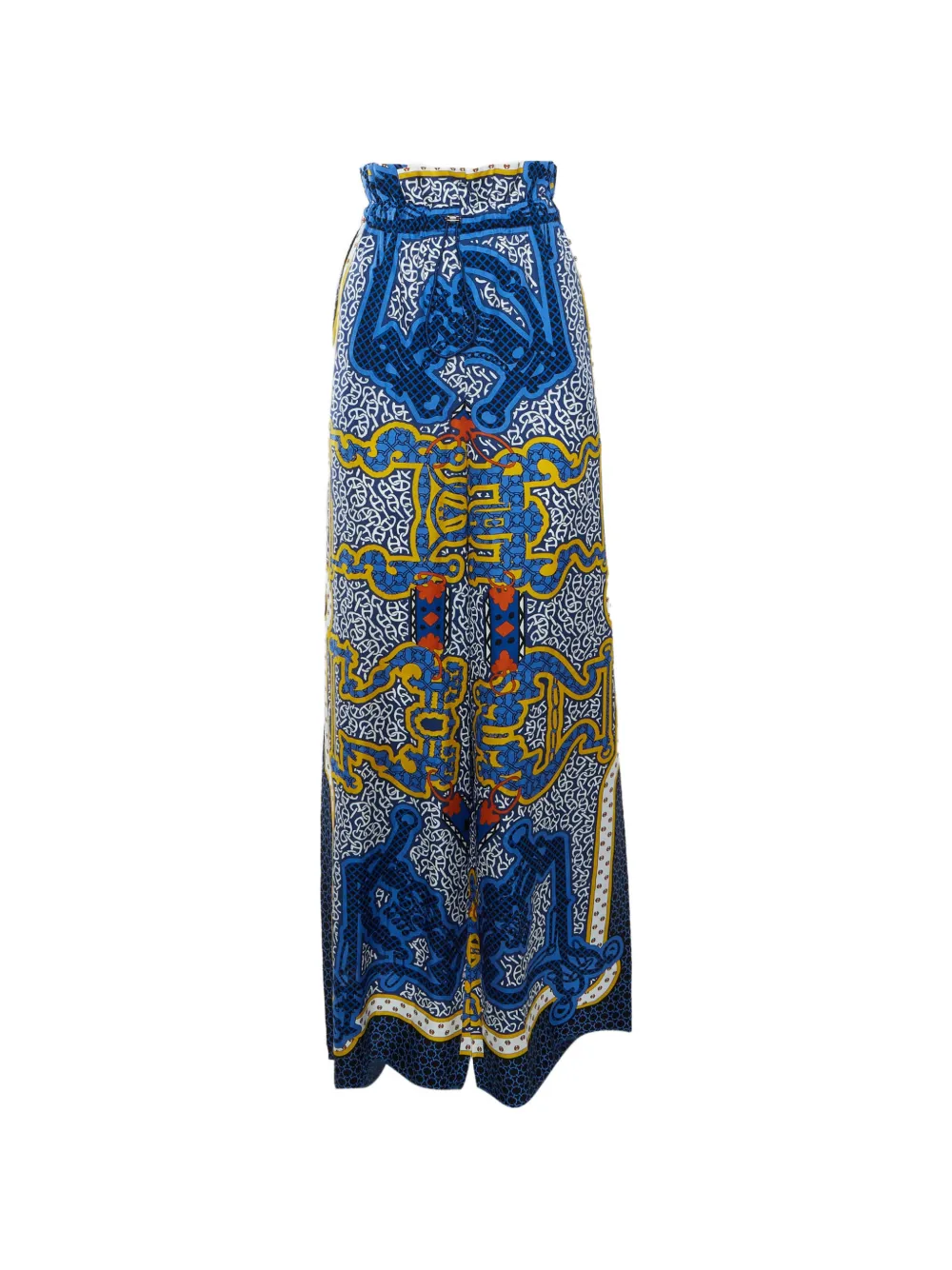 Hermès Pre-Owned Tapis de Selle wide-leg trousers - Blau