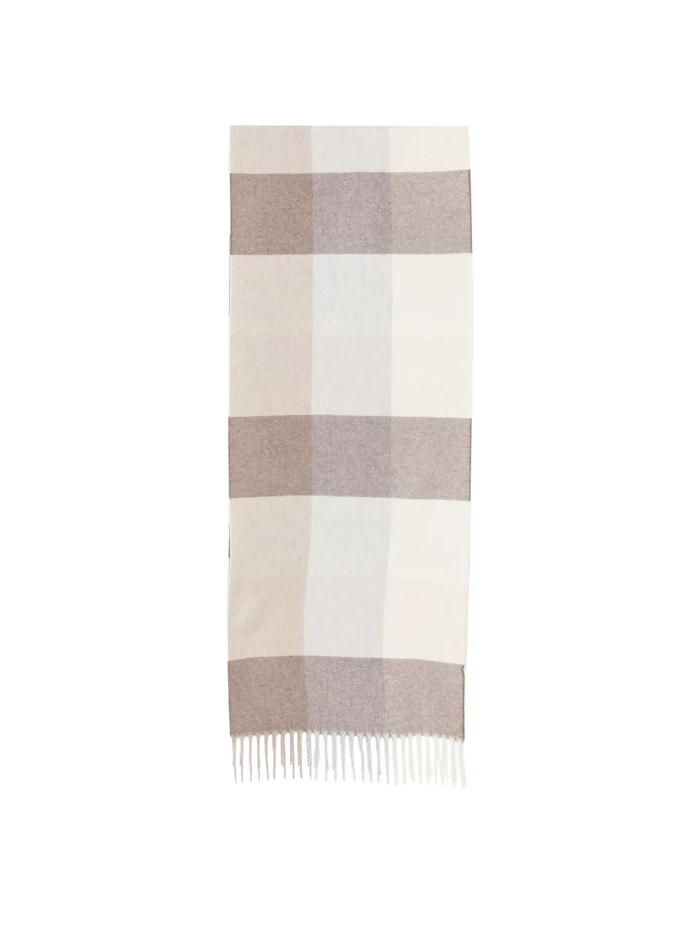 Lardini check-pattern fringed scarf · One Size