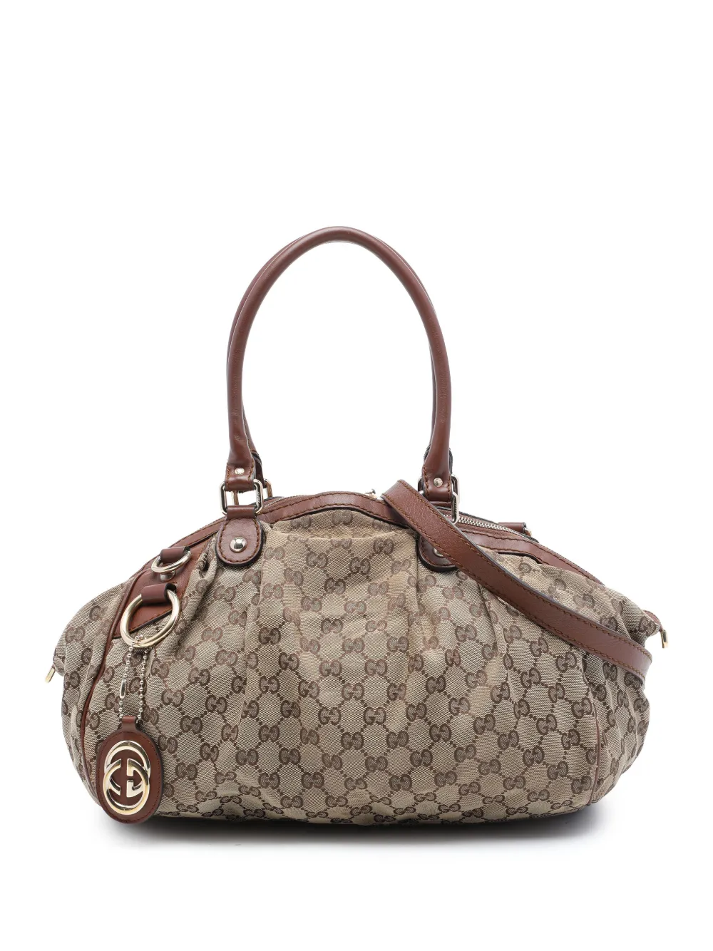 Gucci Pre-Owned 2016-2026 GG Canvas Sukey satchel - Braun