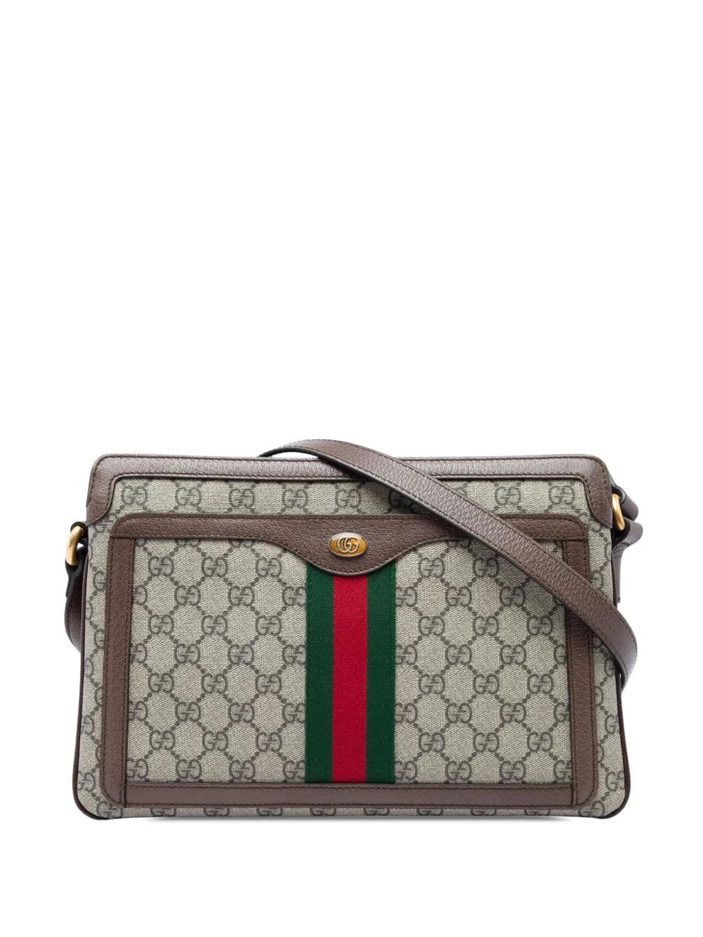 Gucci Pre-Owned 2016-2026 Medium GG Supreme Web Ophidia crossbody bag - Toni neutri