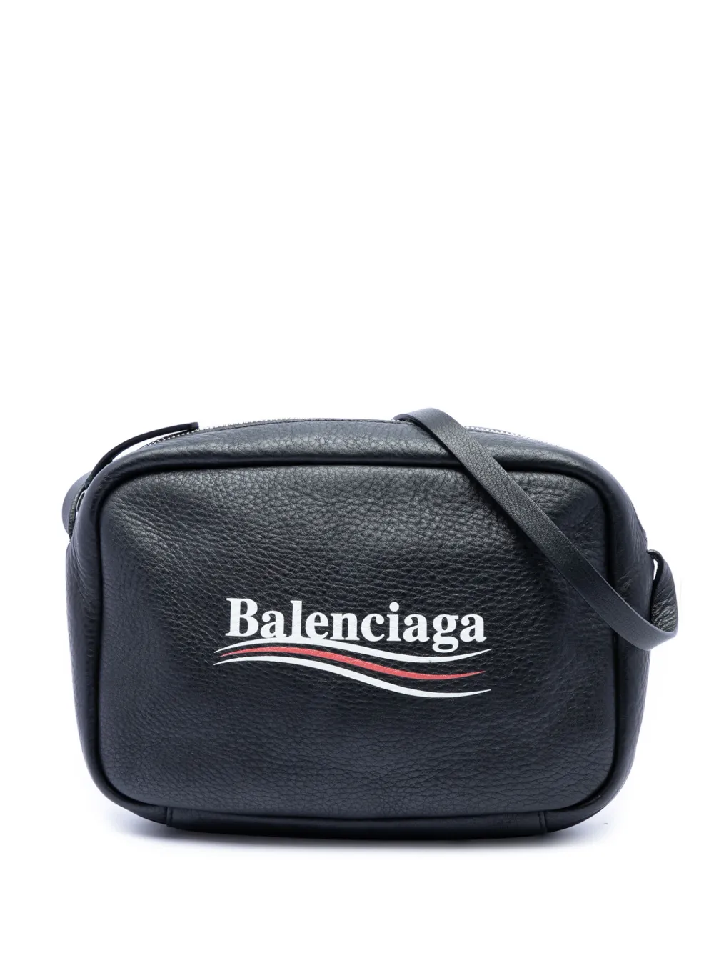 Balenciaga Pre-Owned 2018 Leather Campaign Logo Everyday Camera Bag XS crossbody bag - Schwarz