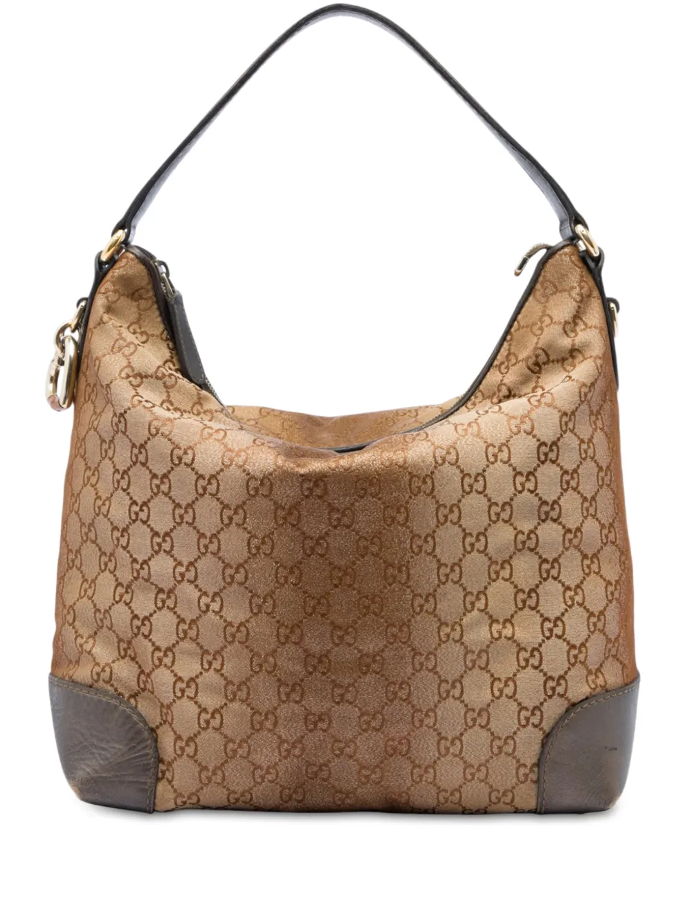 Gucci Pre-Owned 2016-2026 GG Lurex Heart Bit shoulder bag - Marrone