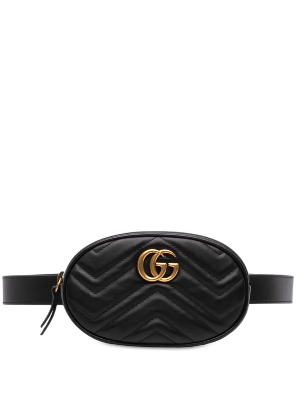 Gucci Pre-Owned Marsupio GG Marmont in pelle di vitello matelassé 2016-2026 - Nero