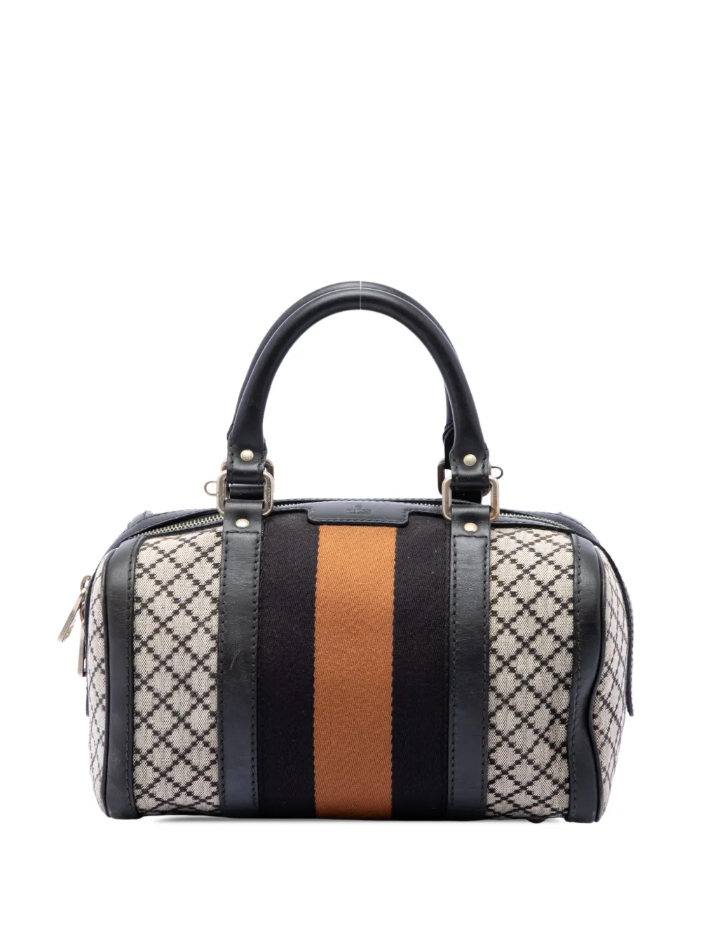 Gucci Pre-Owned Borsa a tracolla Joy Boston piccola in tela Diamante con decorazione Web 2016-2026 - Toni neutri