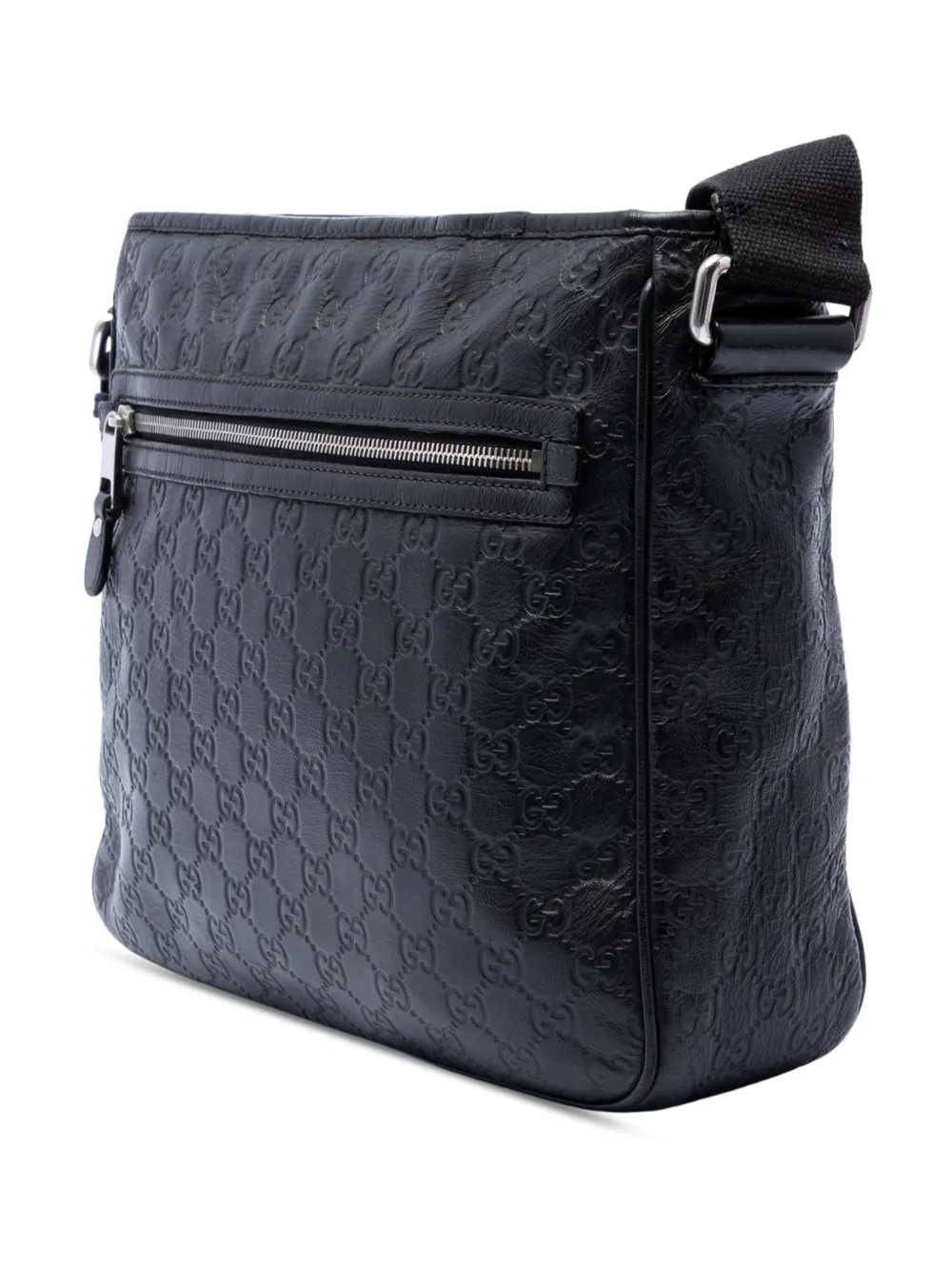Gucci Pre-Owned 2016-2026 Guccissima Web crossbodytas Zwart