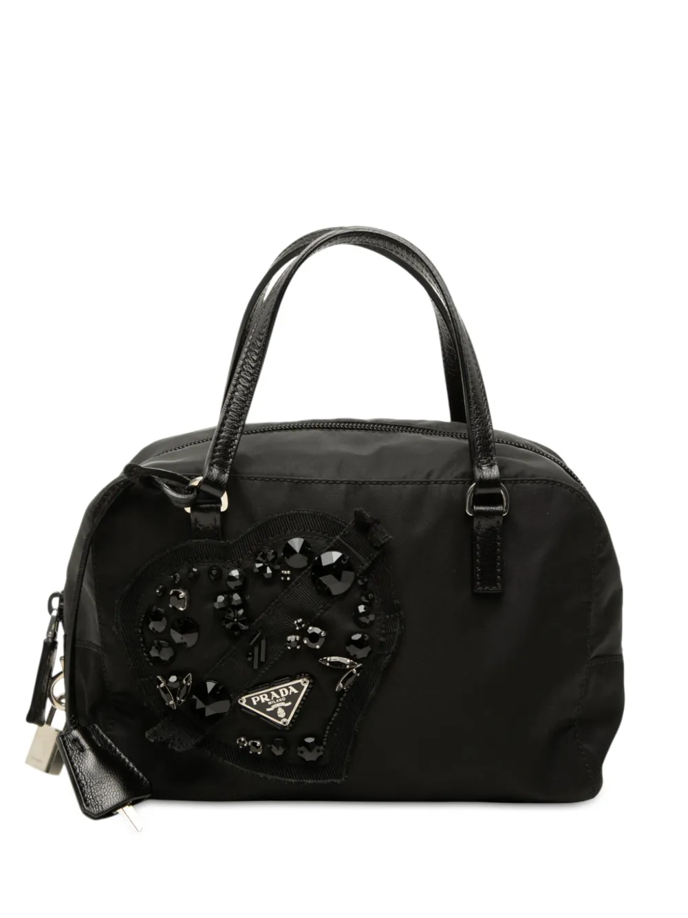 Prada Pre-Owned 2000-2013 Tessuto Evening Heart handbag - Nero
