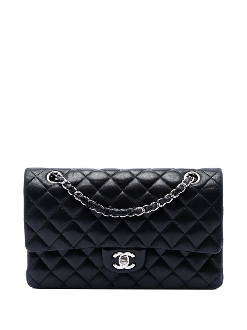 CHANEL Pre-Owned 2009-2010 Jumbo Classic Lambskin Double Flap shoulder bag - Black