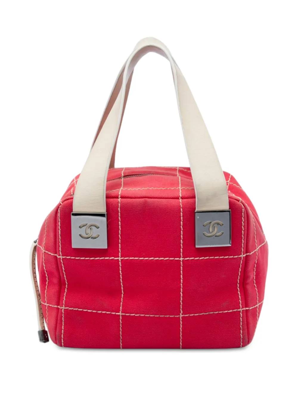 CHANEL Pre-Owned 2003-2004 CC Chocolate Bar Canvas Wild Stitch handbag - Rosso