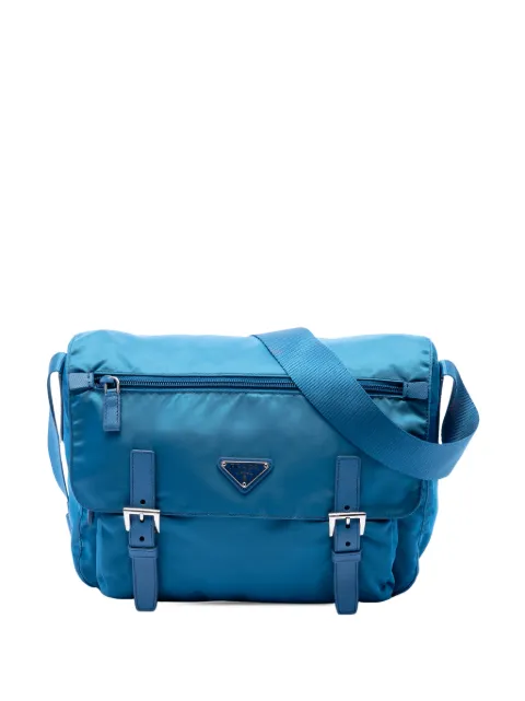 Prada Pre-Owned bandolera messenger Tessuto con doble cremallera y hebilla 2013-2026