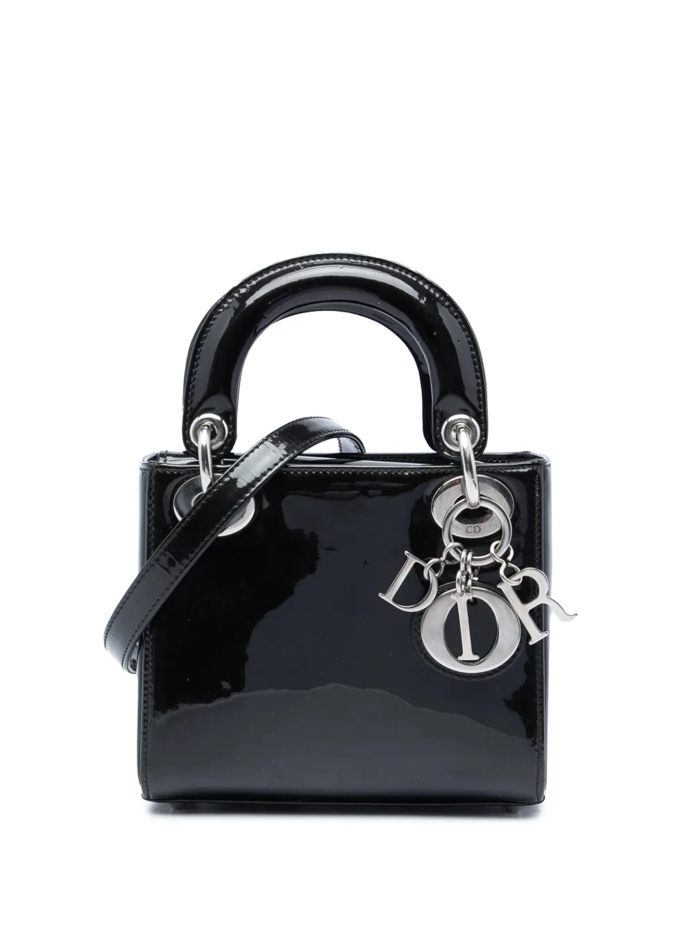 Christian Dior Pre-Owned 2015 Mini Patent Lady Dior satchel - Schwarz