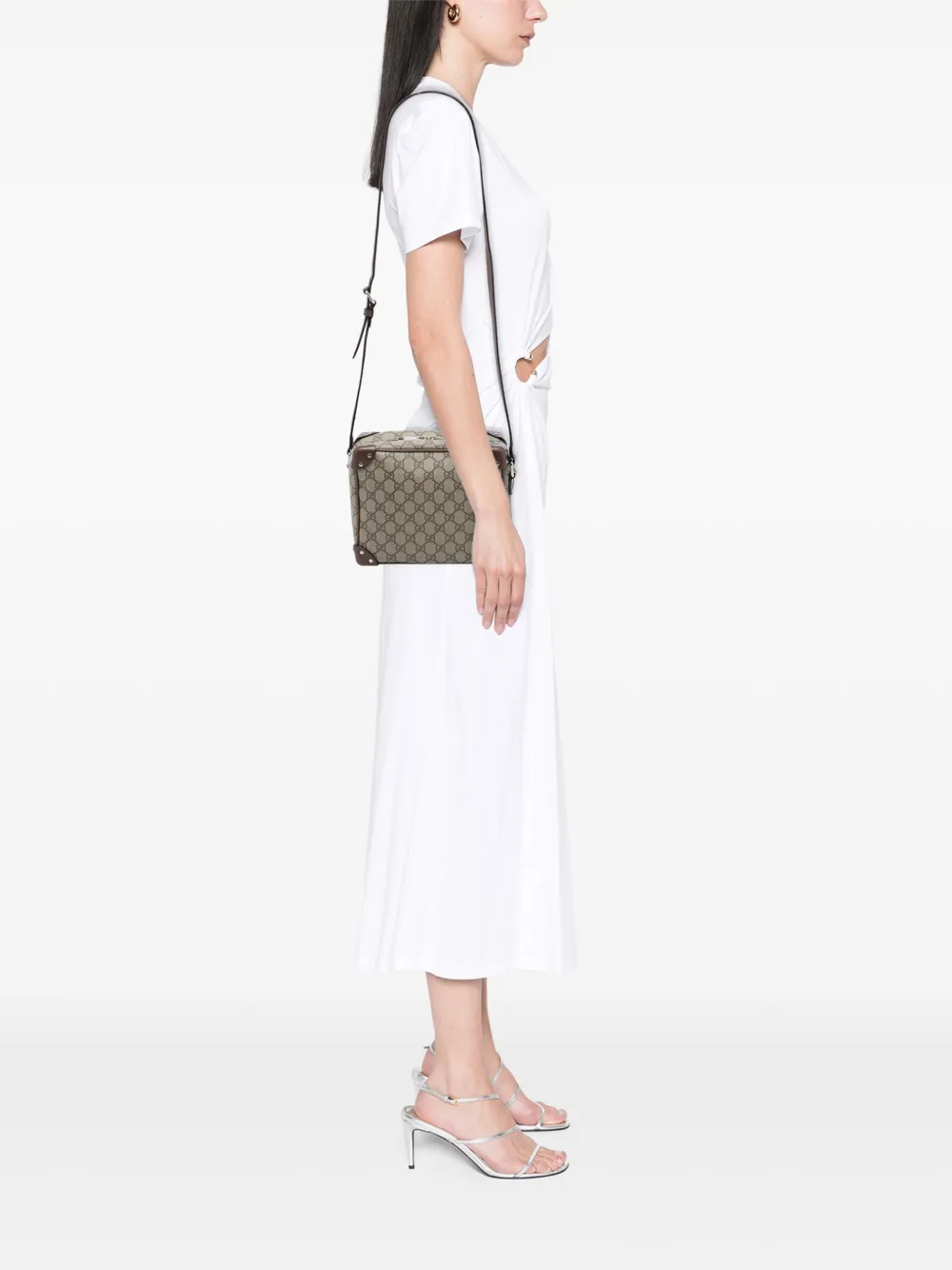 Gucci Pre-Owned 2016-2026 GG Supreme Soft Trunk crossbodytas Beige
