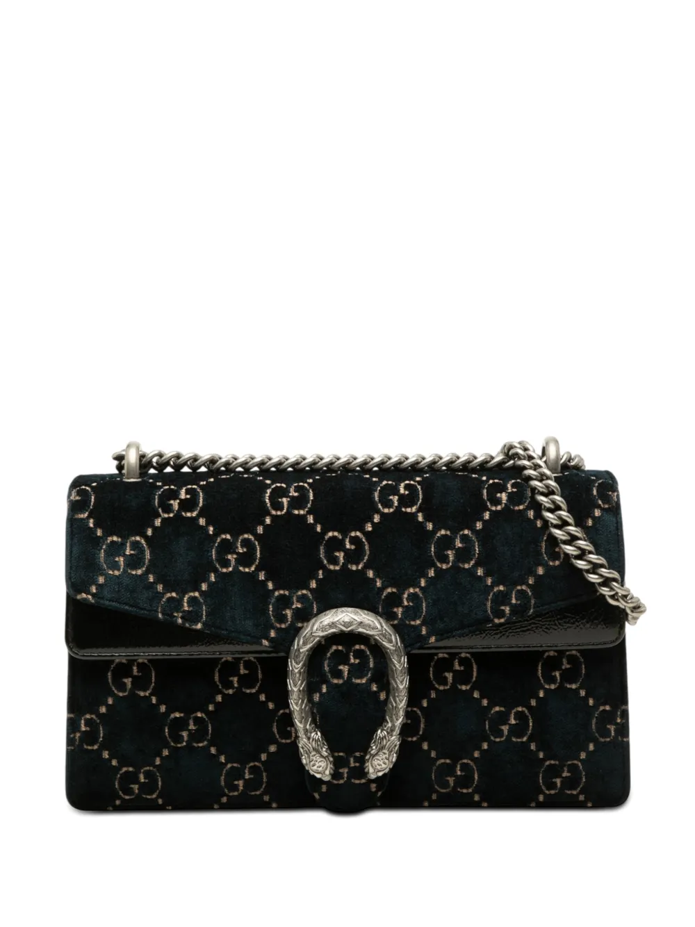 Gucci Pre-Owned 2016-2026 Medium GG Velvet Dionysus shoulder bag - Blu