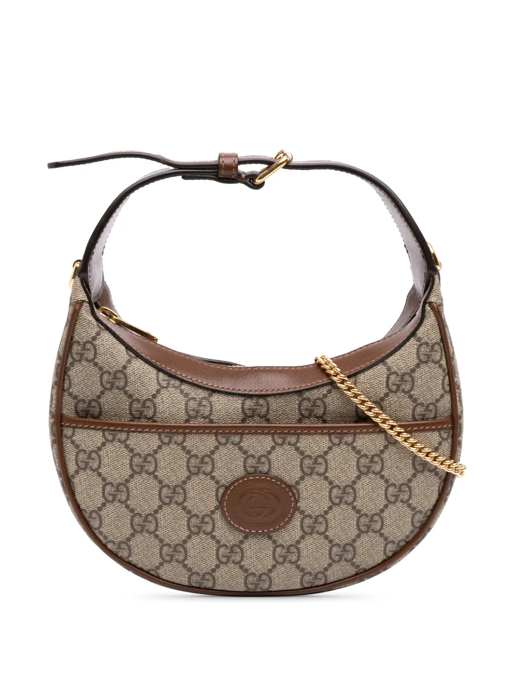 Gucci Pre-Owned 2016-2026 Mini GG Supreme Half Moon Bag satchel - Toni neutri