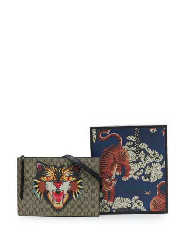 Gucci Pre-Owned 2016-2026 GGスプリーム アングリーキャット