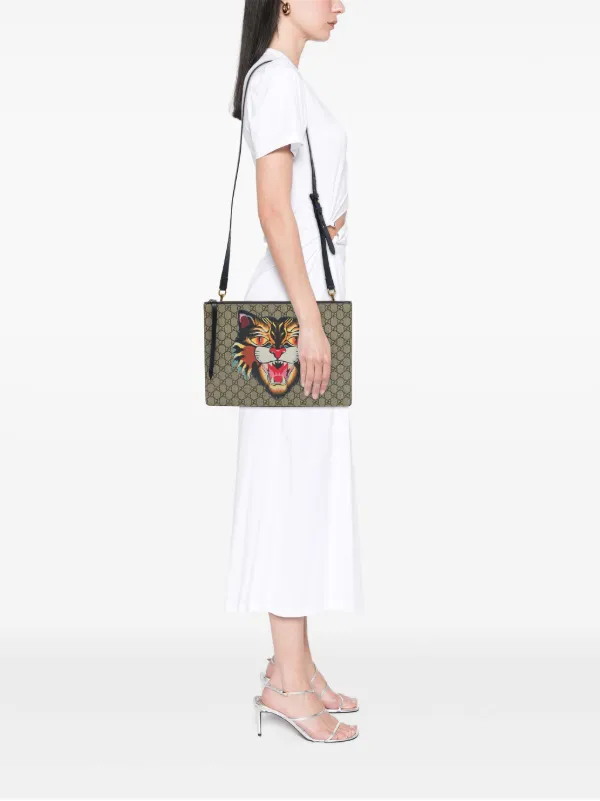 GUCCI GGスプリーム キャット ショルダーバッグ Gucci Pre-Owned 2016-2026 GGスプリーム アングリーキャット