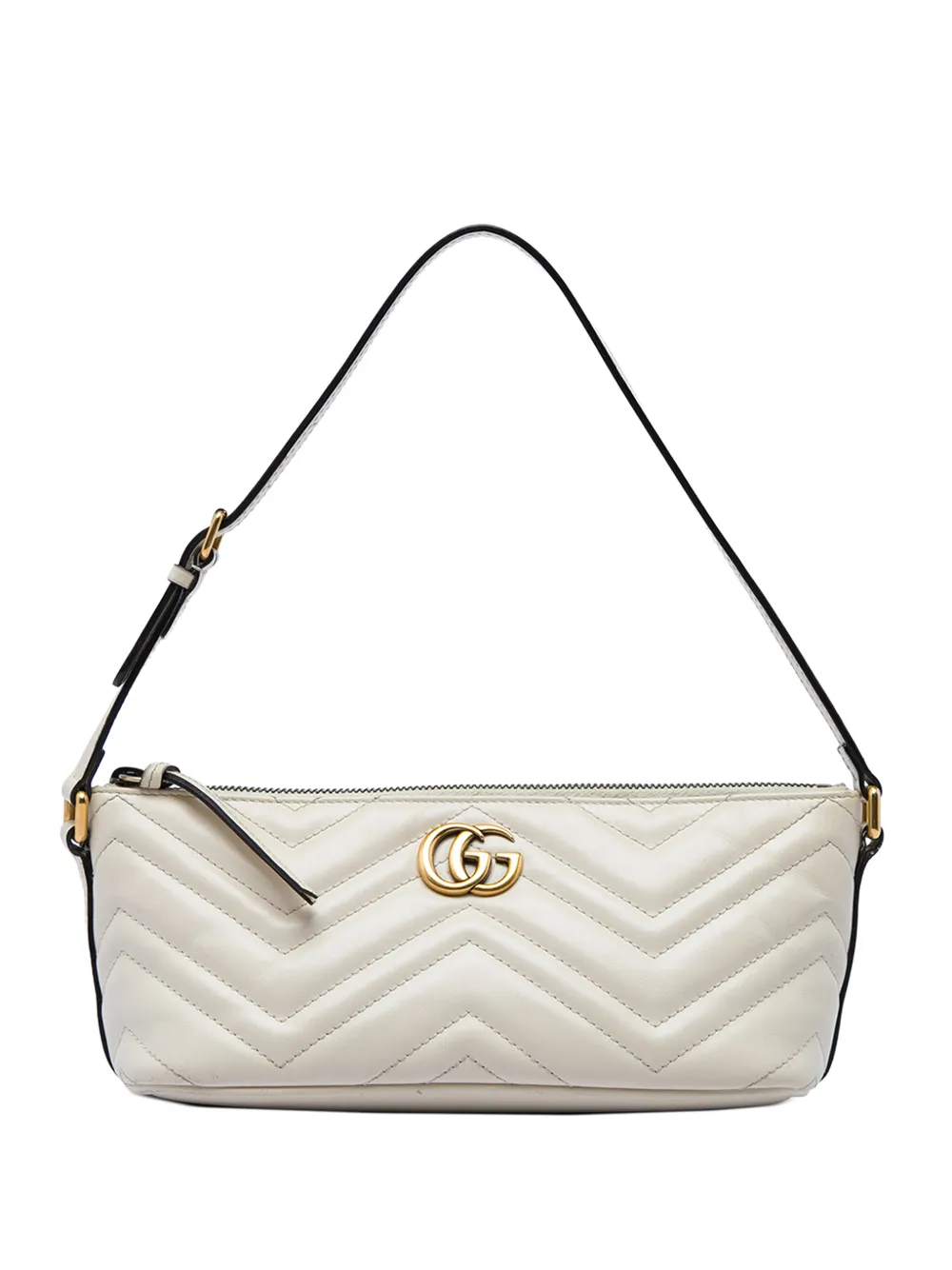 Gucci Pre-Owned 2016-2026 GG Marmont Matelasse Calfskin shoulder bag - Bianco
