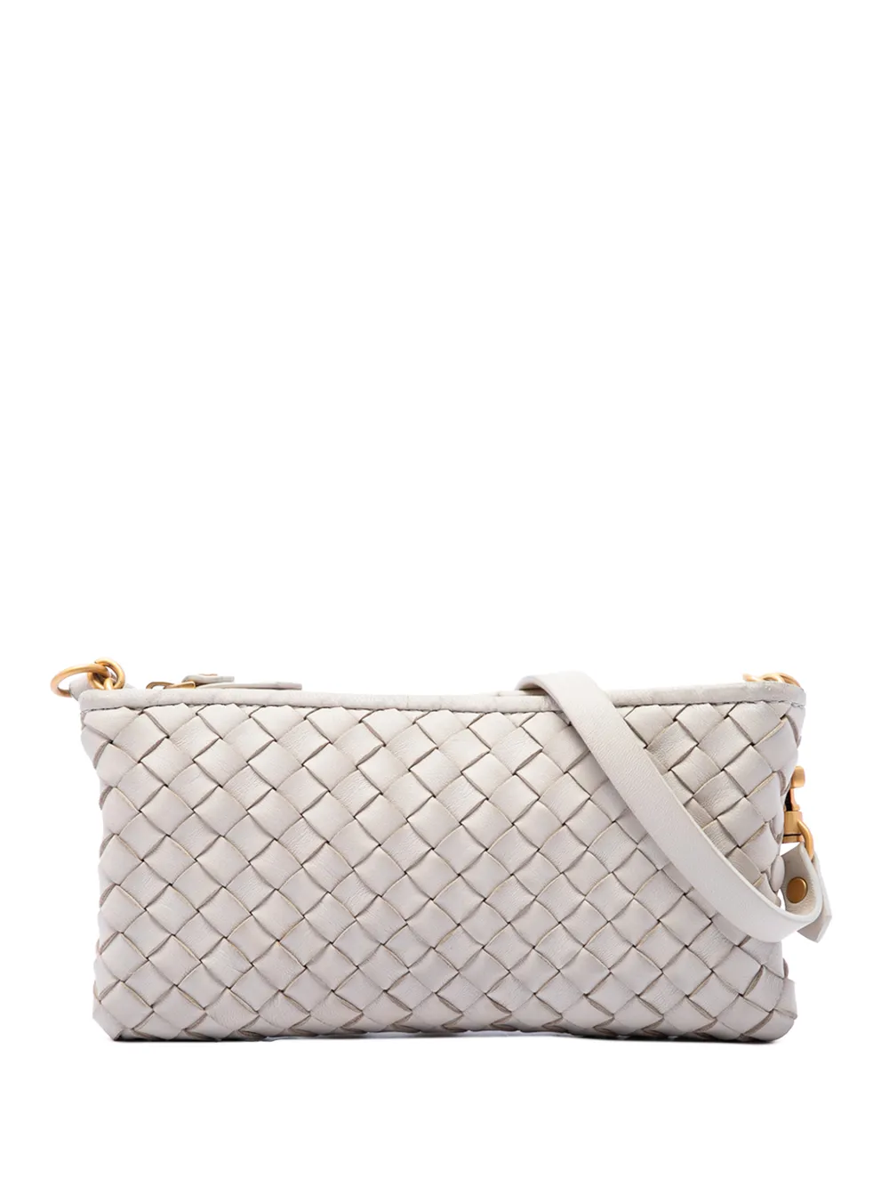 Bottega Veneta Pre-Owned 2012-2026 Nappa Intrecciato Pouch On Strap crossbody bag - Bianco