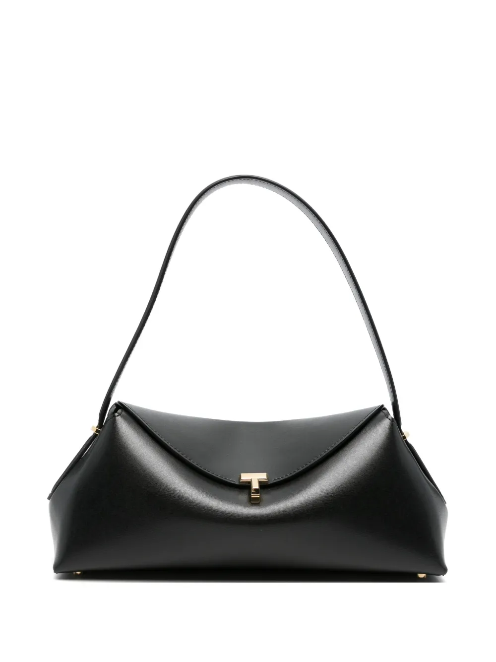 TOTEME T-lock leather tote bag - Nero