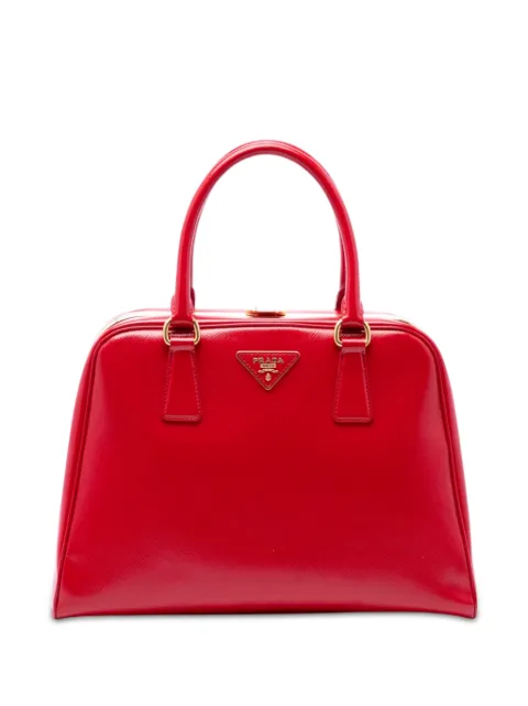 Prada Pre-Owned bolso de mano Vernice Pyramid Frame de piel Saffiano 2010-2026