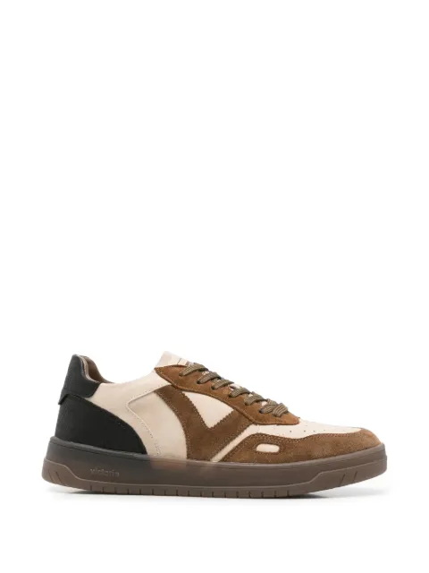 Victoria panelled leather sneakers