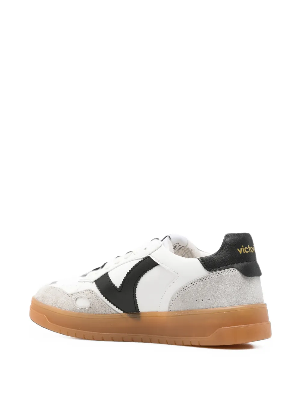 Victoria leather panelled sneakers Wit