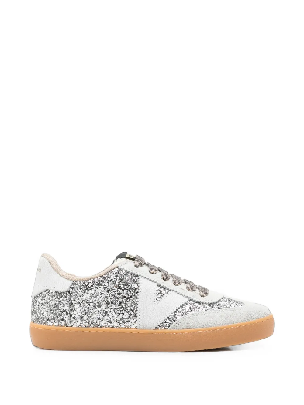 Victoria glitter-effect leopard-print sneakers