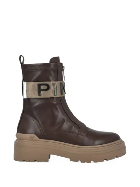 PINKO logo-strap ankle boots