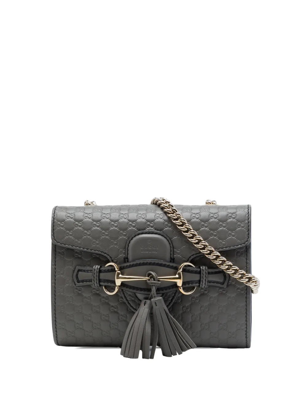 Gucci Pre-Owned Borsa a tracolla Emily Microguccissima mini 2016-2026 - Grigio