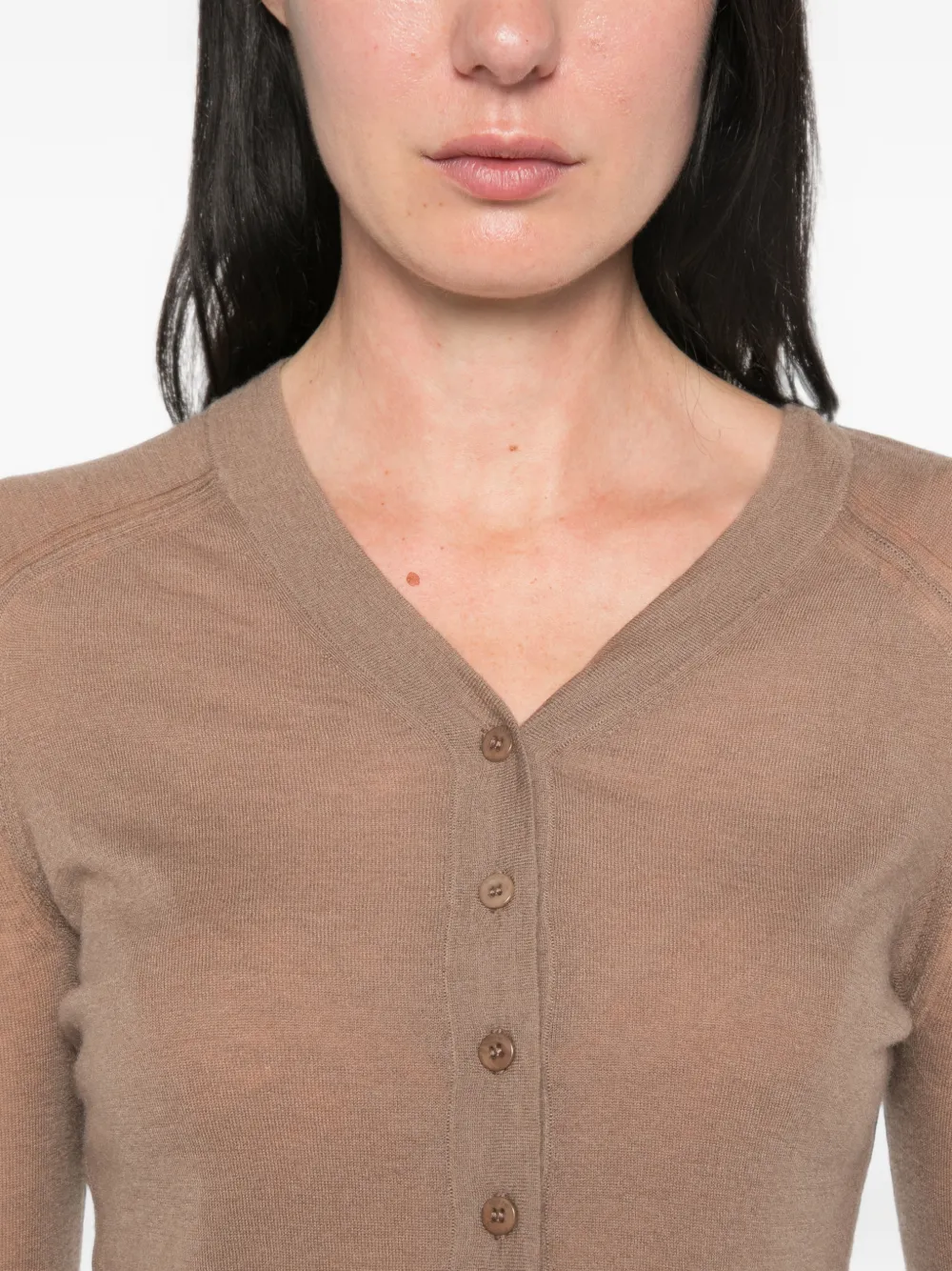 JOSEPH Fijngebreid vest Beige