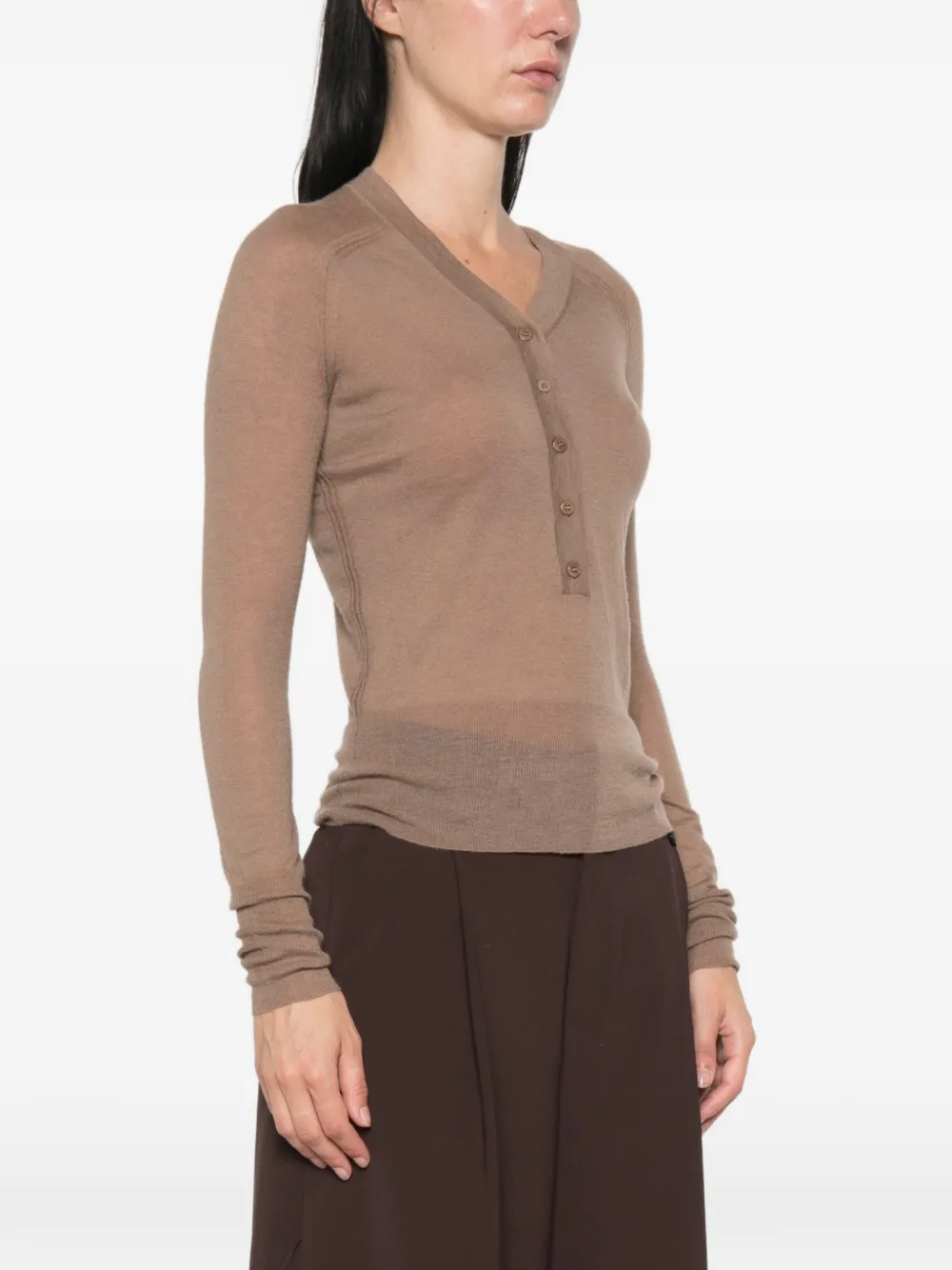 JOSEPH Fijngebreid vest Beige
