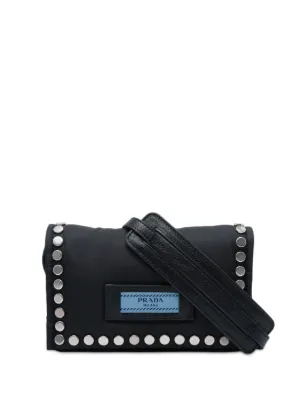 Prada Pre-Owned ビジューロゴ クラッチバッグ | ブラック | FARFETCH JP