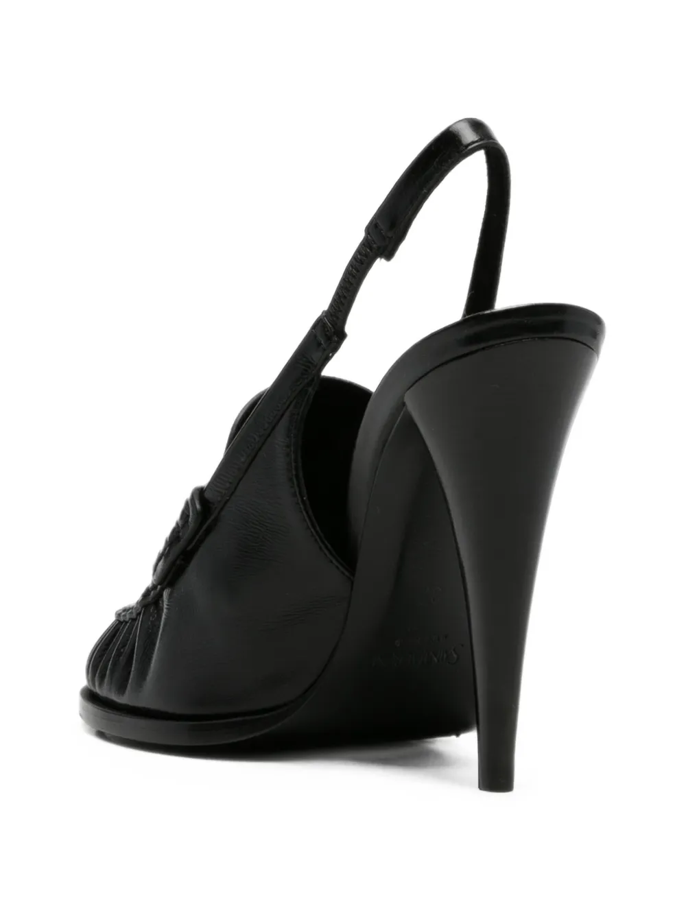 Saint Laurent Le Loafer slingback pumps Zwart