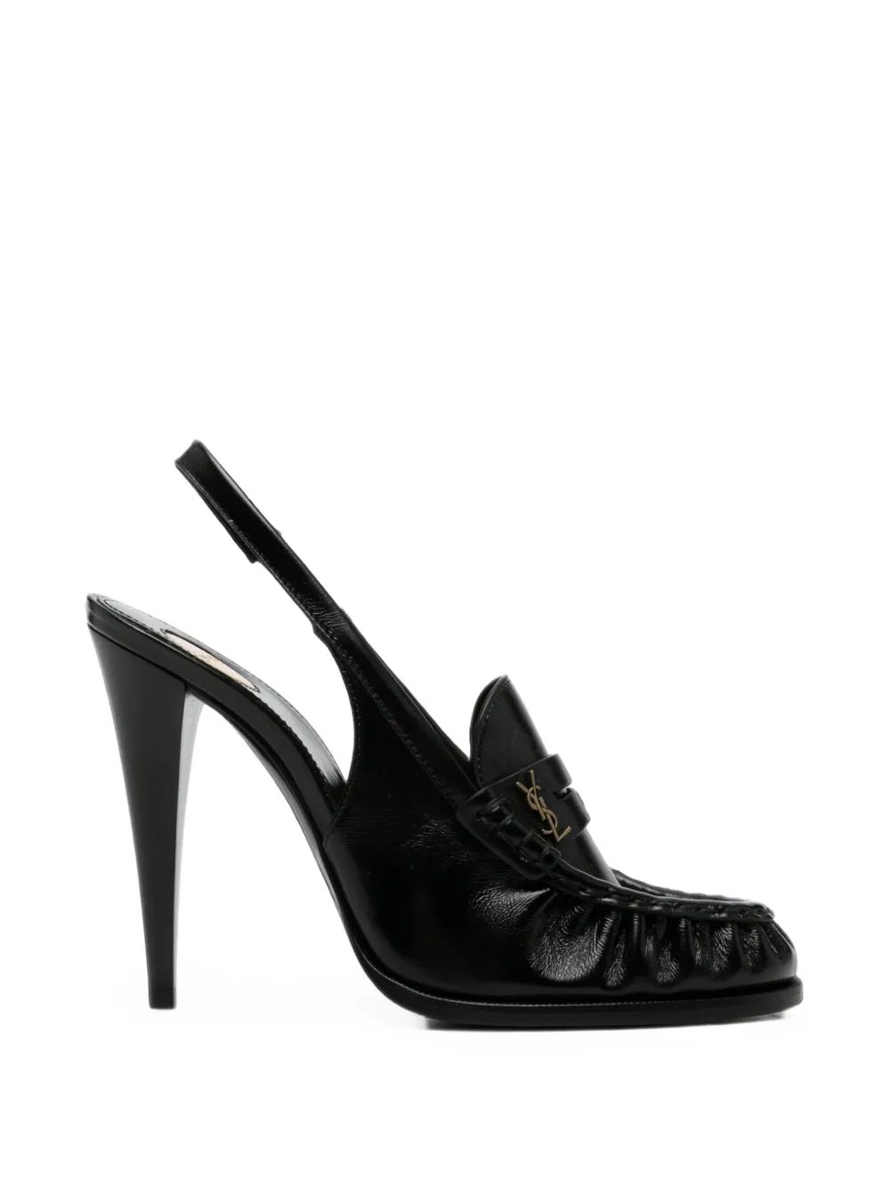 Saint Laurent Le Loafer slingback pumps Zwart
