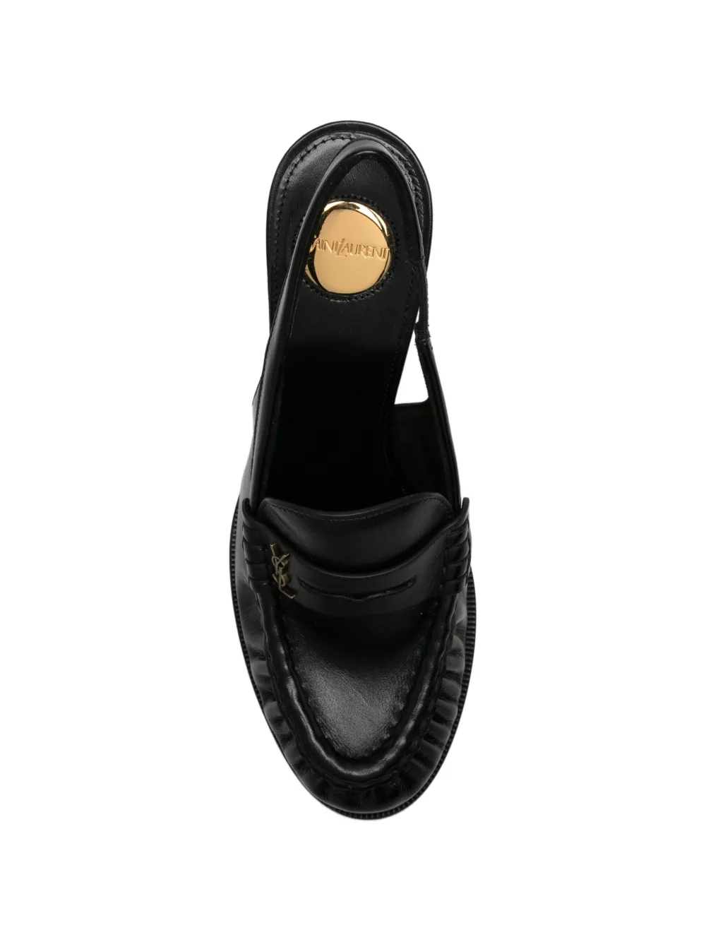 Saint Laurent Le Loafer slingback pumps Zwart