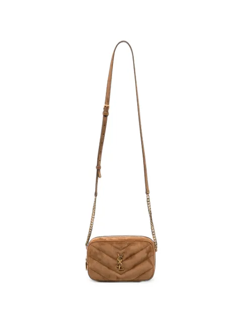 Saint Laurent bandolera acolchada de ante
