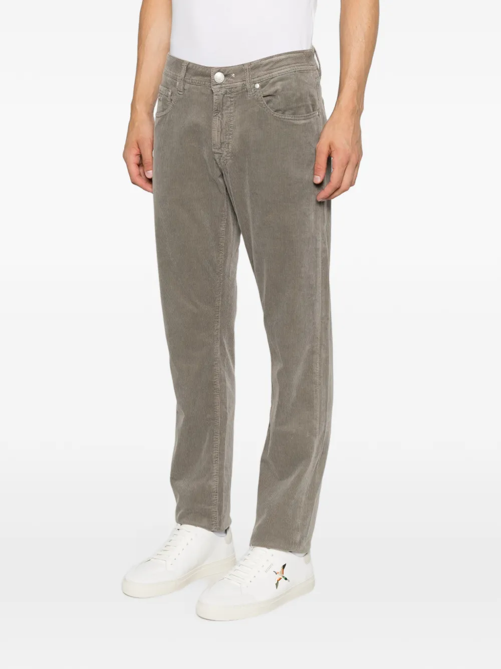 Sartoria Tramarossa Michelangelo ribfluwelen broek Grijs