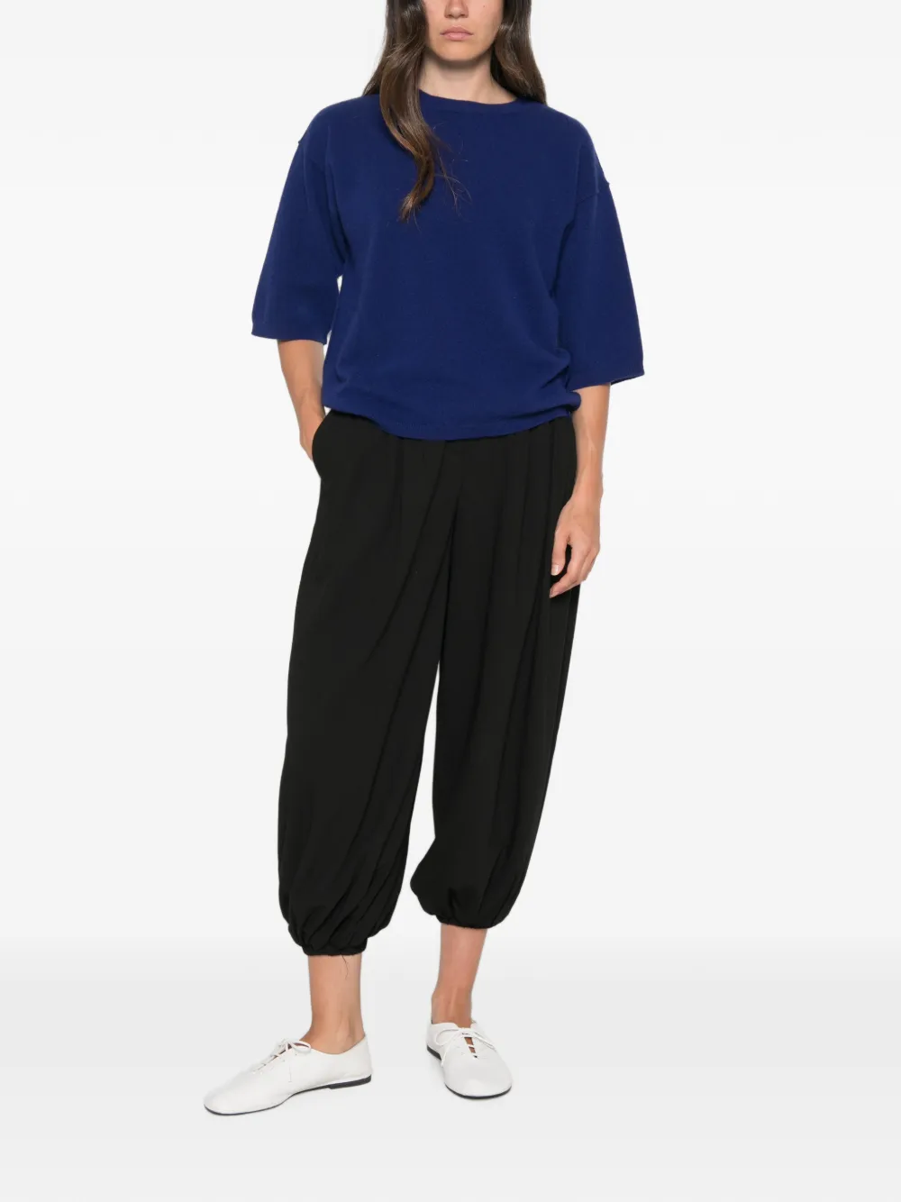 Sofie D'hoore Trui met ronde hals en korte mouwen Blauw